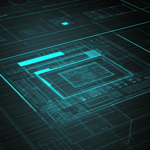 Digital architectural blueprint 
